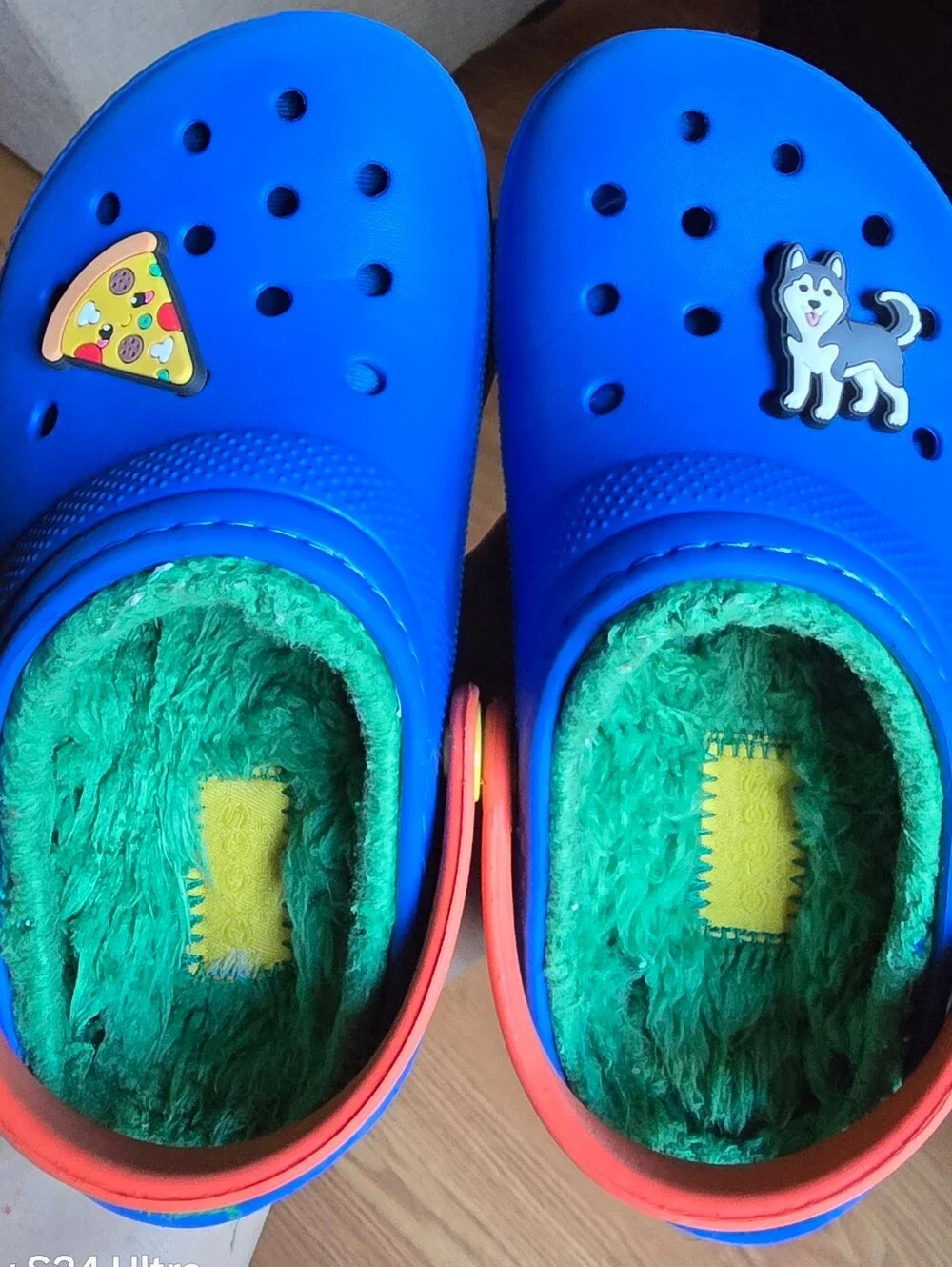 Sz 11C Toddler Kids CROCS CLASSIC LINED Blue Clogs